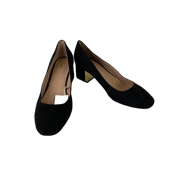 Fioni Women's Black & Gold Heels - Picture 1 of 6